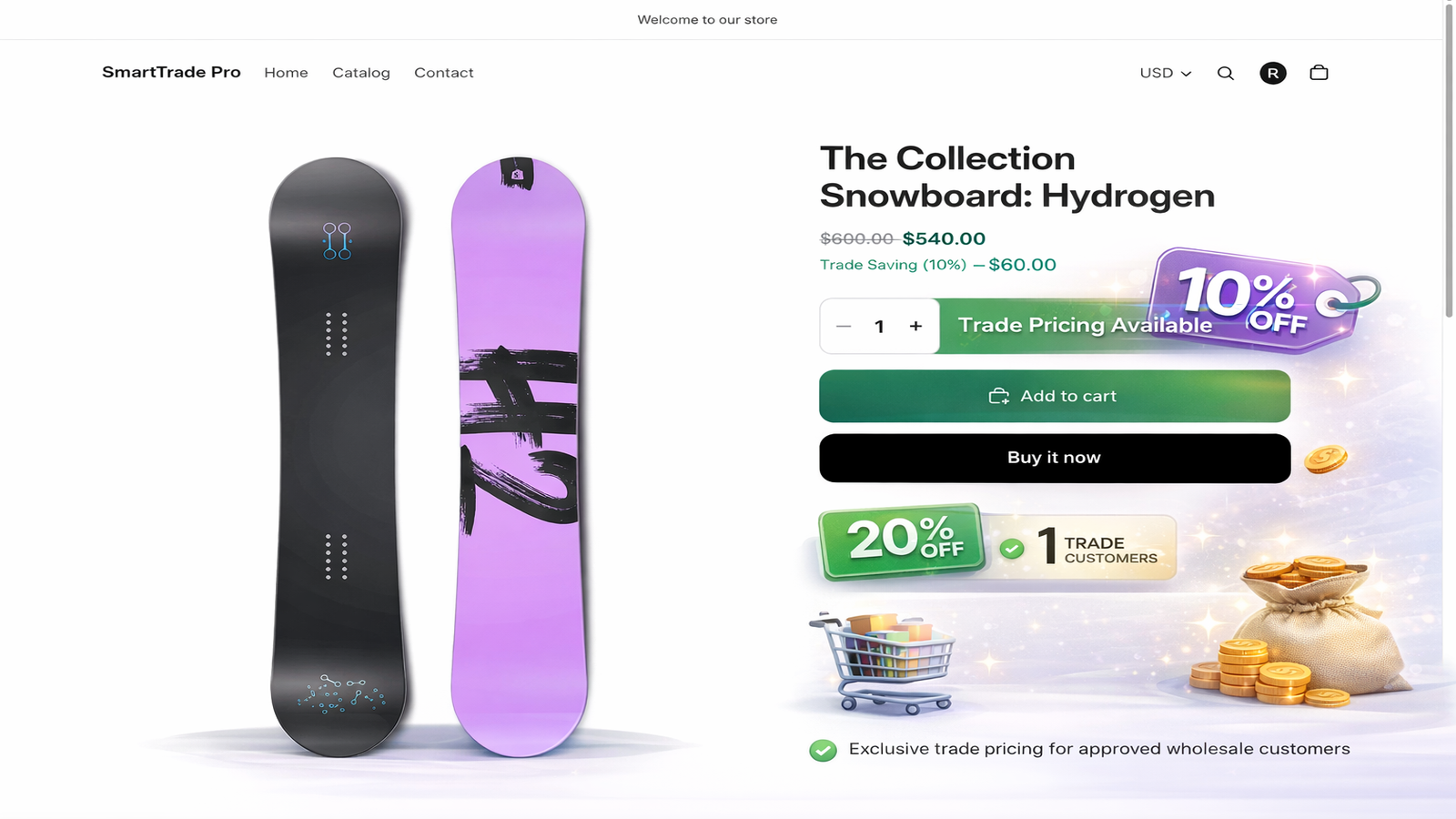 Storefront Trade Pricing Display