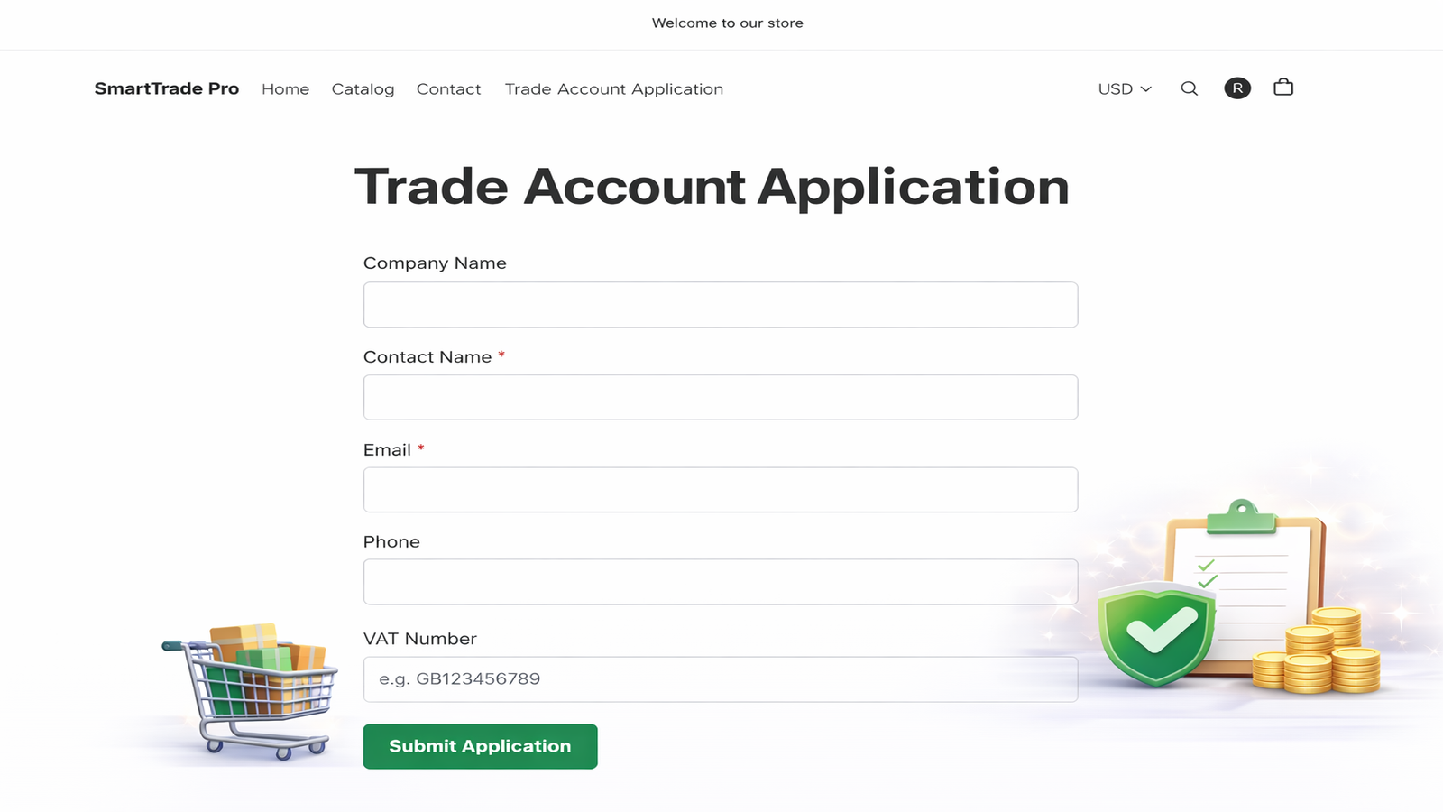 Trade Account Application Form